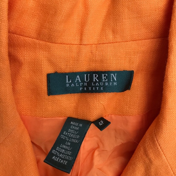 Ralph Lauren Orange Blazer - Picture 2 of 3